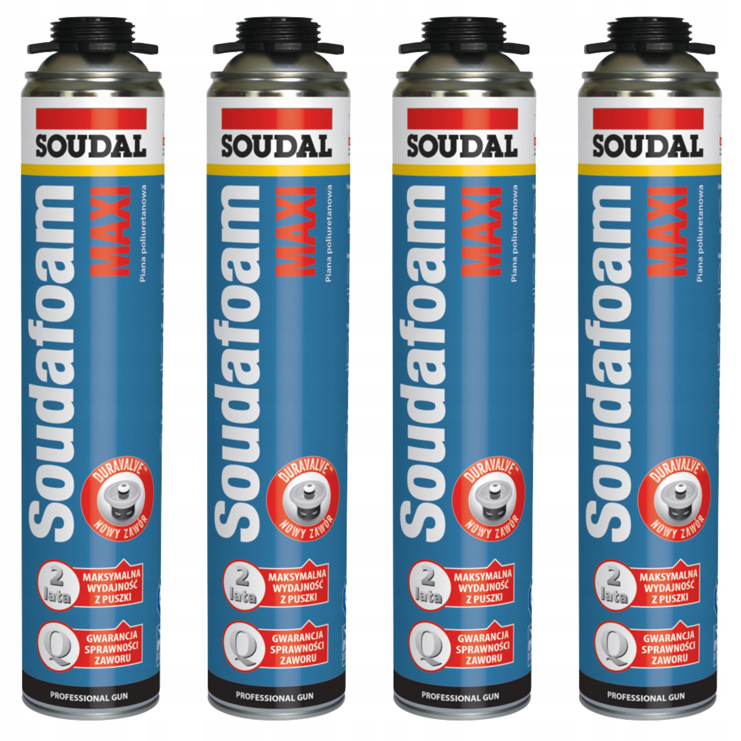 Montážní pěna pistolová Soudal Maxi 870 Polyuretanová pěna x 4 ks
