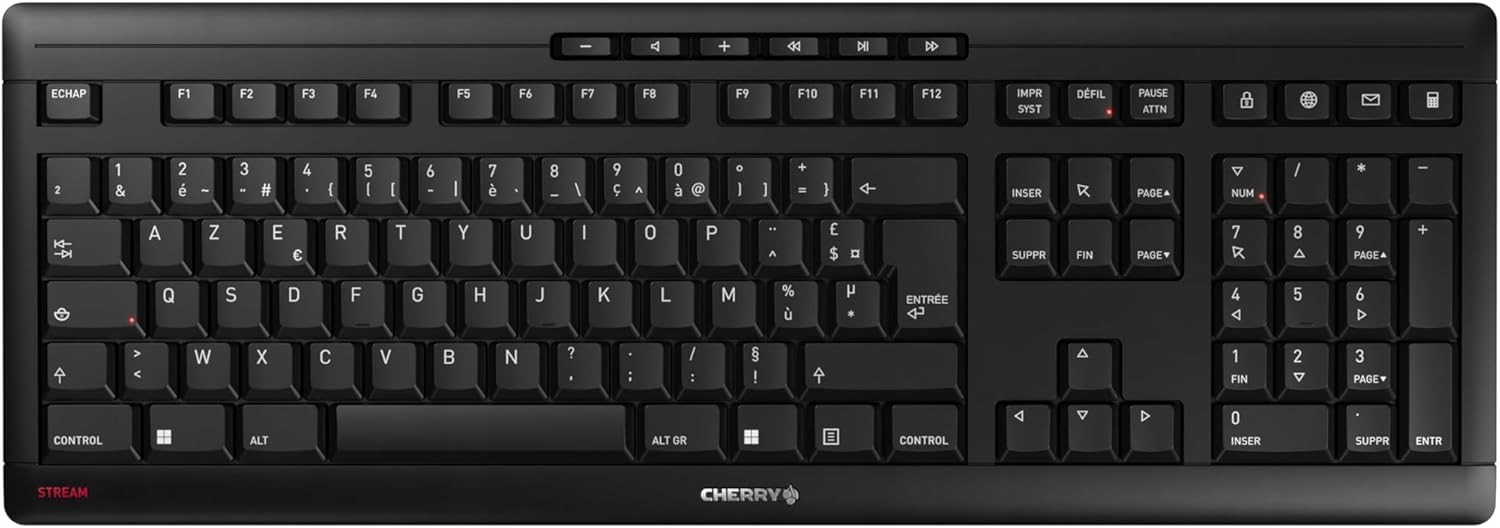 Klawiatura bezprzewowowa w układzie Azerty j. francuski Cherry JK-8550FR-2