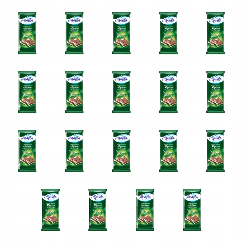 Alpinella Čokoláda mátová s náplní 100 g X19