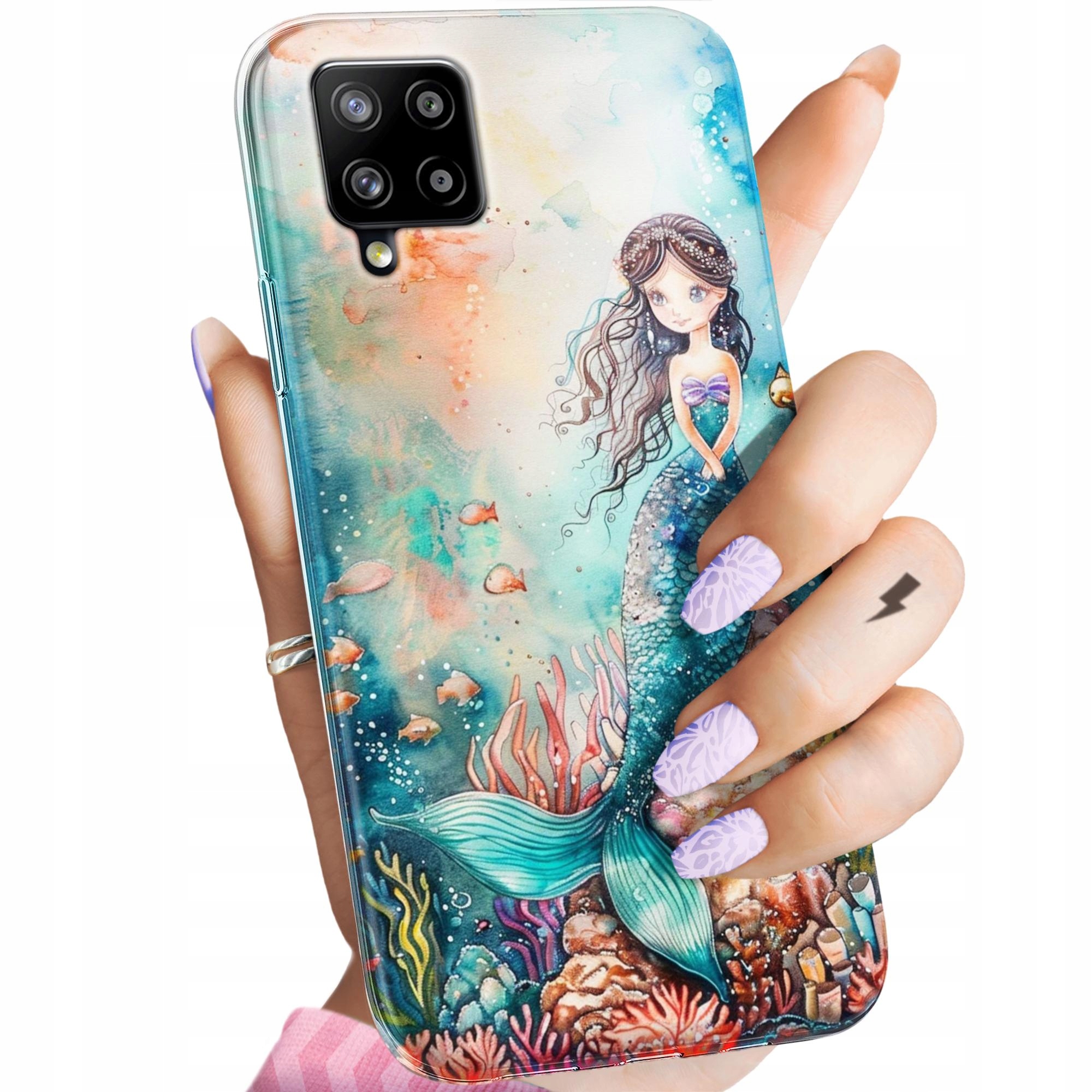 Etui Do Samsung A42 5G Syrenki Nimfy Morskie Panny Obudowa Pokrowiec