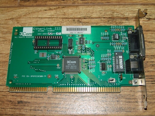 Karta PC Sieciowa EtherLink III ISA 3COM 3C509-TP (stan ) !