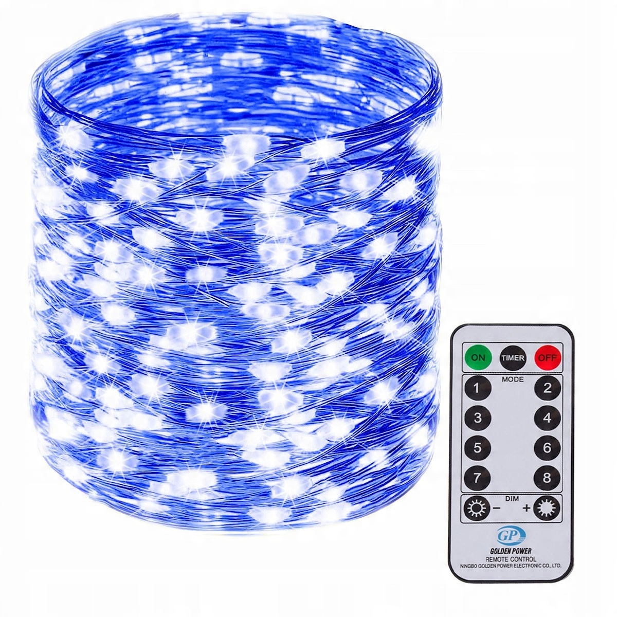 

Lampki Druciki 100LED Na Baterie Niebieski Pilot