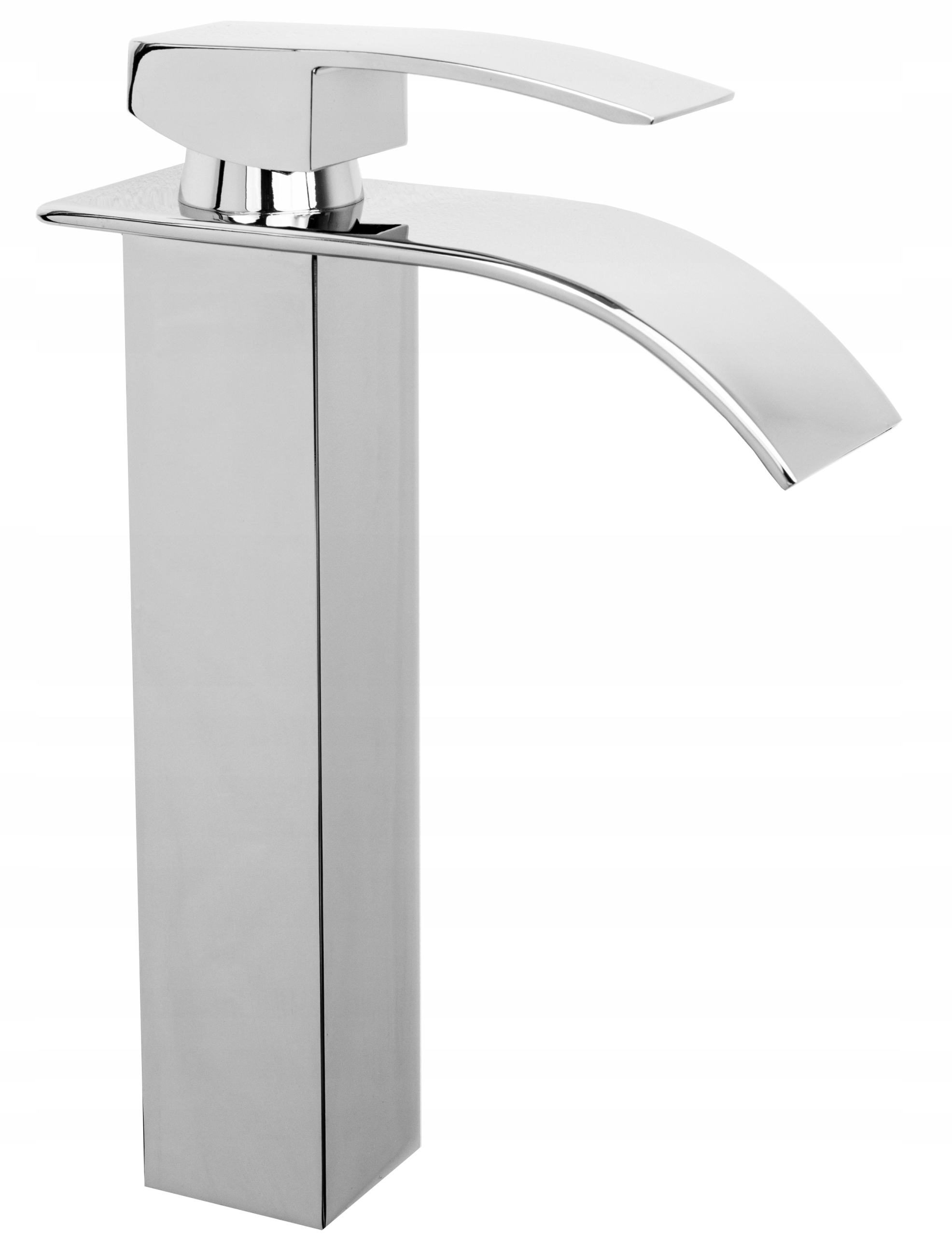 Kúpeľňová Batéria Do Umývadla Strieborná, Vysoká, Kaskádový Vodopád Elva