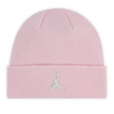Čepice Nike Air Jordan Cuffed Gs Beanie Pudrová Růžová Metal Logo
