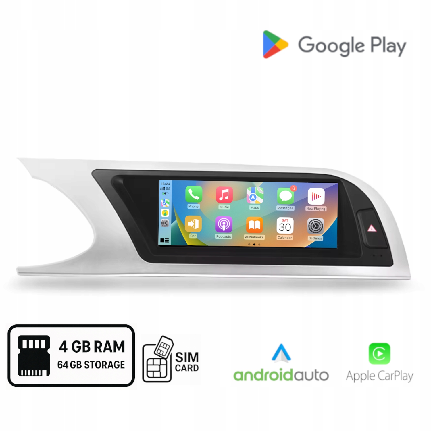 Rádio Android pre Audi A4 B8 (2009-2012) Android Auto Carplay Wi-Fi