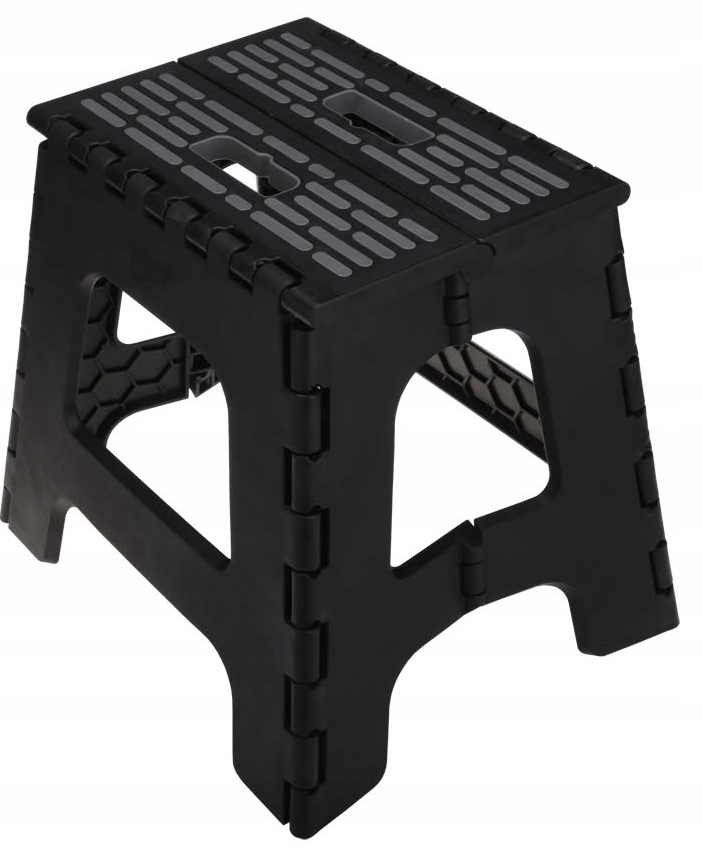 TABORET SKŁADANY STOŁEK PLASTIKOWY CZARNY 32CM RAVI