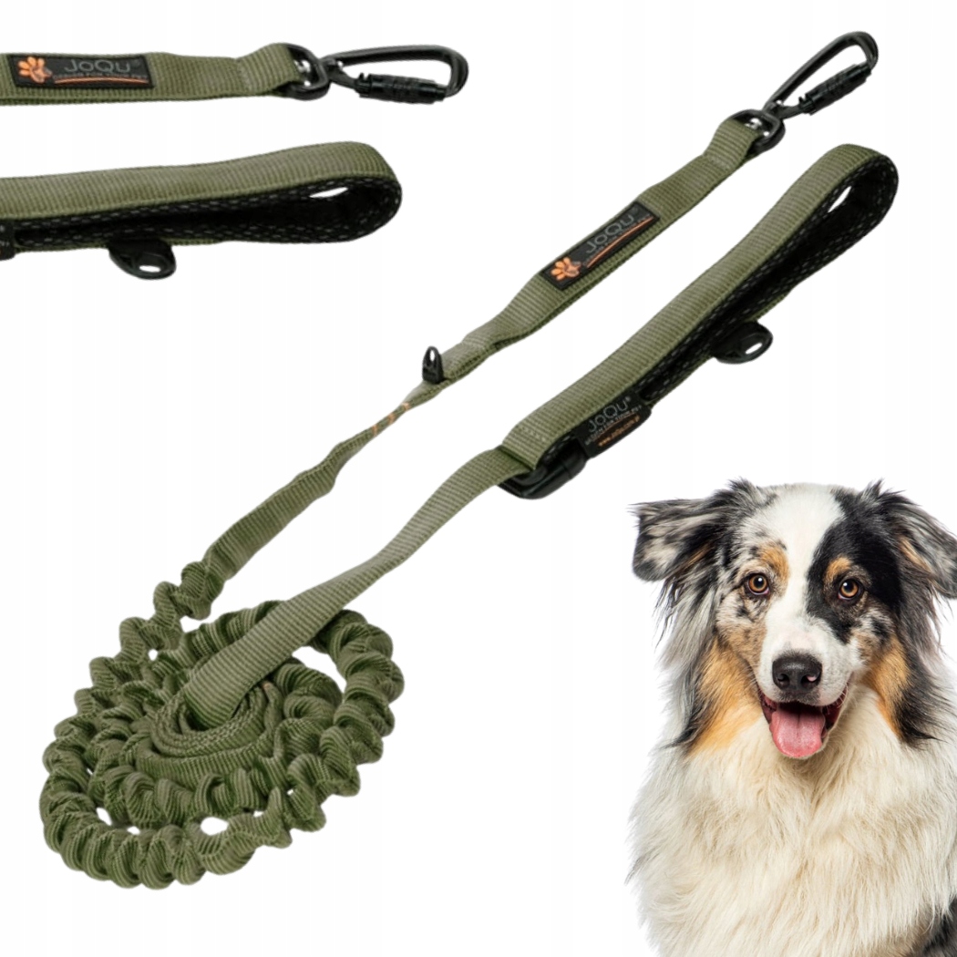 Smycz Do Biegania Z Amortyzatorem JoQu Ultra Strong Runners Khaki