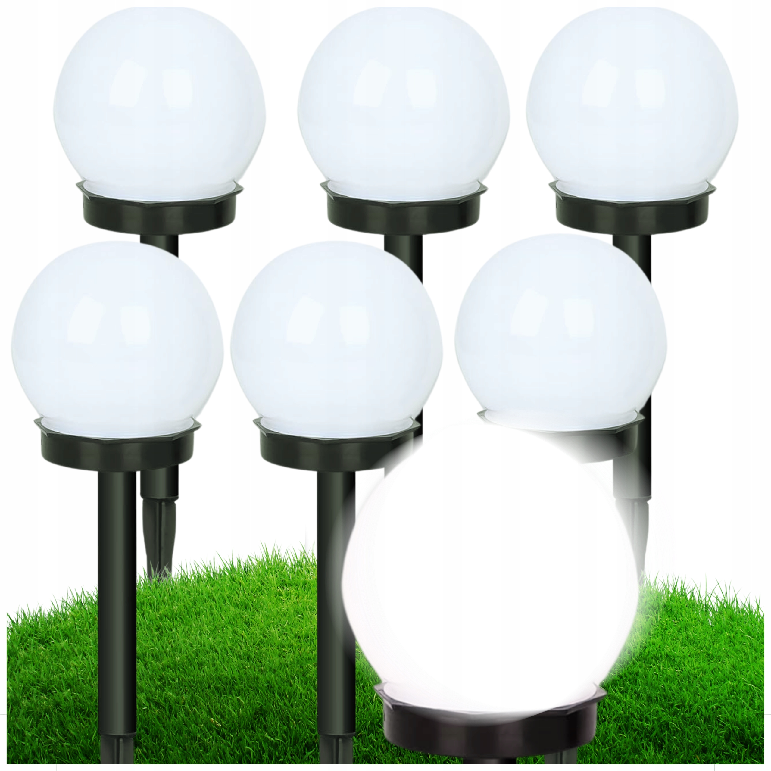 Solární Led Koule Do Zahrady Zahradní Zapichovací Lampa Bílá Solární Koule 6 Ks