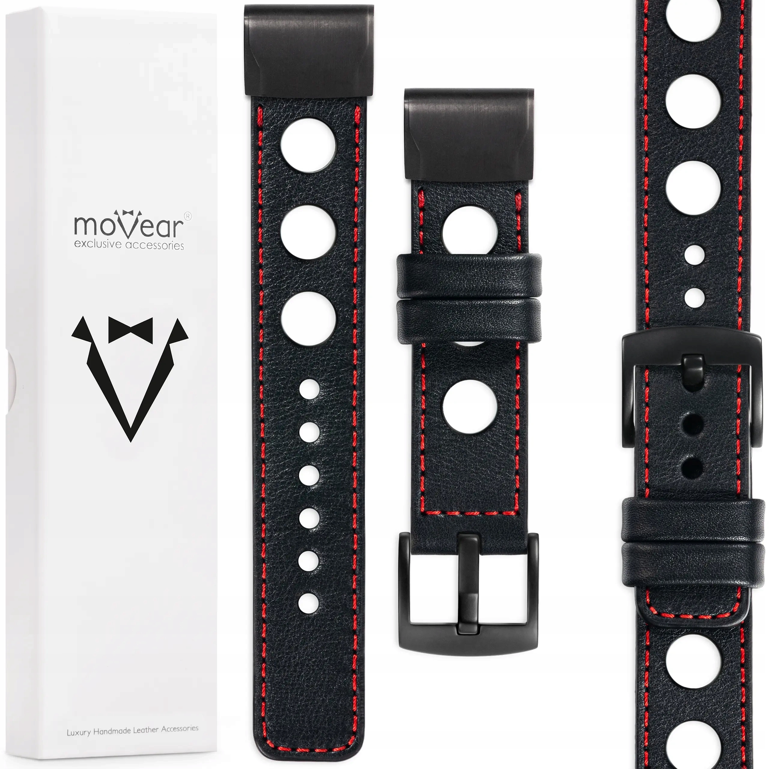 Exkluzivní řemínek pro Garmin Fenix 8s 7s 6s 5s QuickFit 20 mm kožený Movear