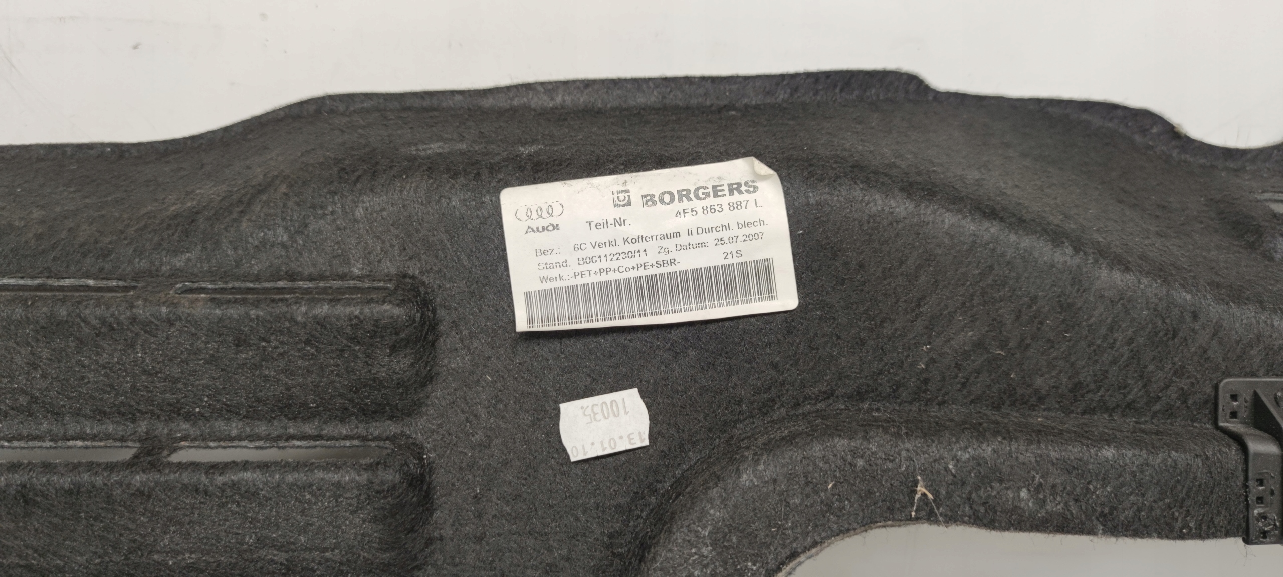 boot upholstery left AUDI A6 C6 sedan 4F5863887L