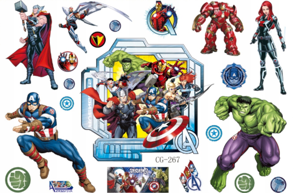 

Tatuaże zmywalne dla dzieci Avengers CG267