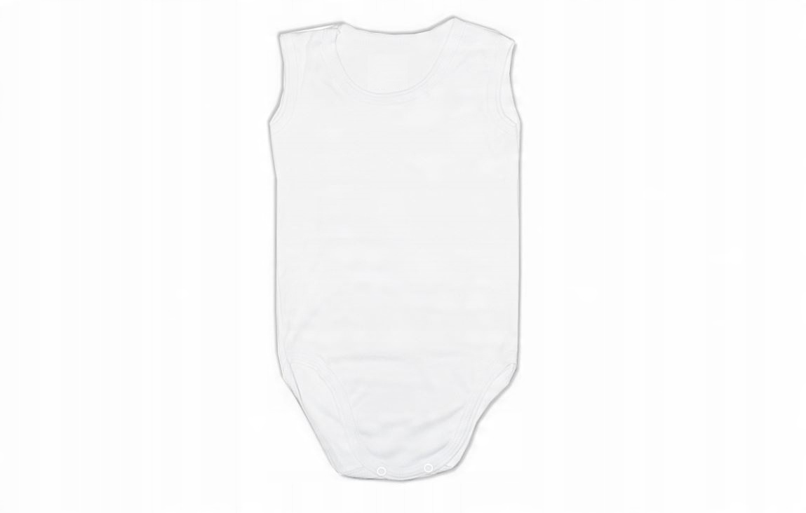 

Body ramiączko bez rękawków Basic Białe 74