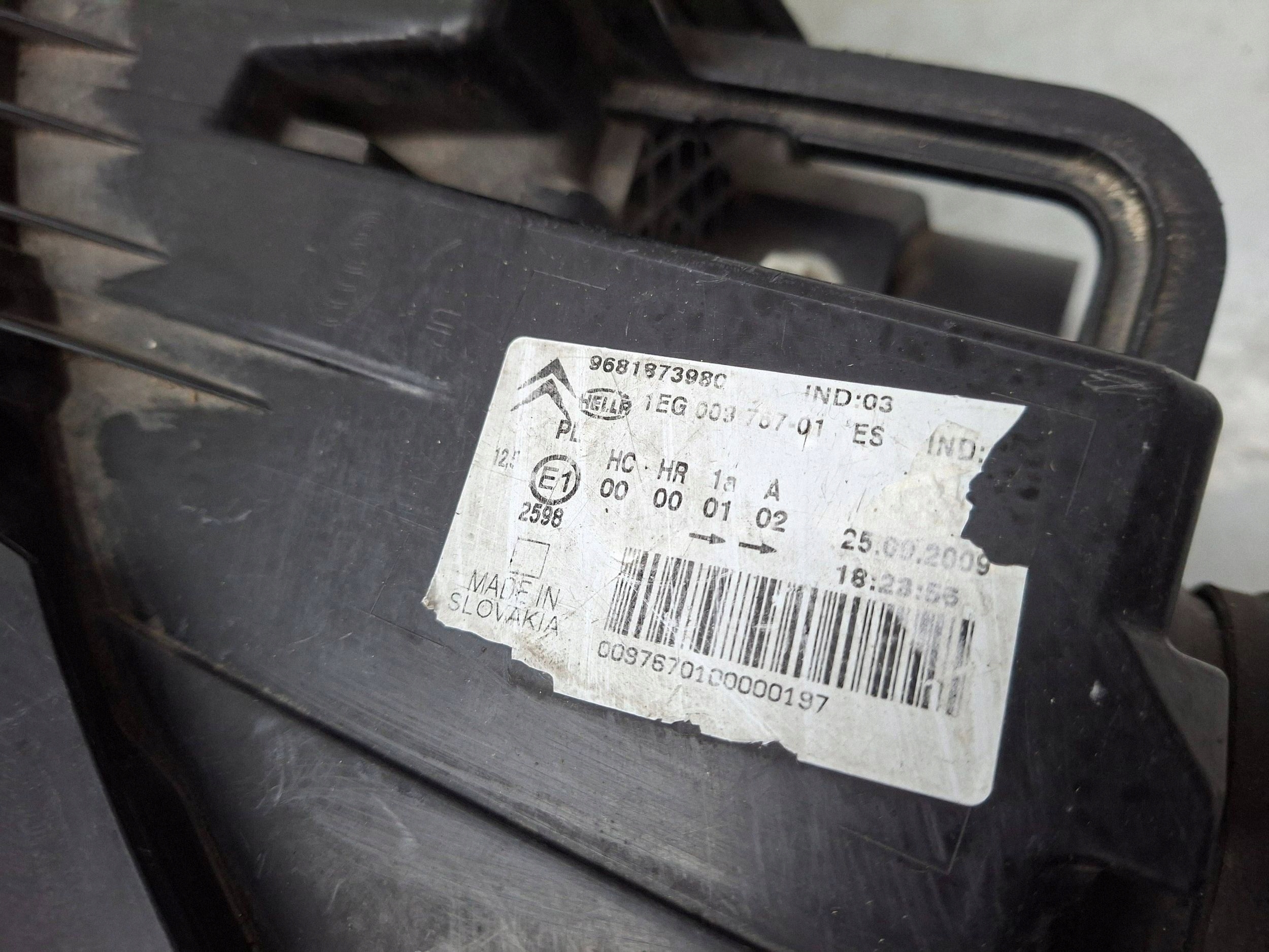 light front left 9681873980 CITROEN C3 PICASSO 2009