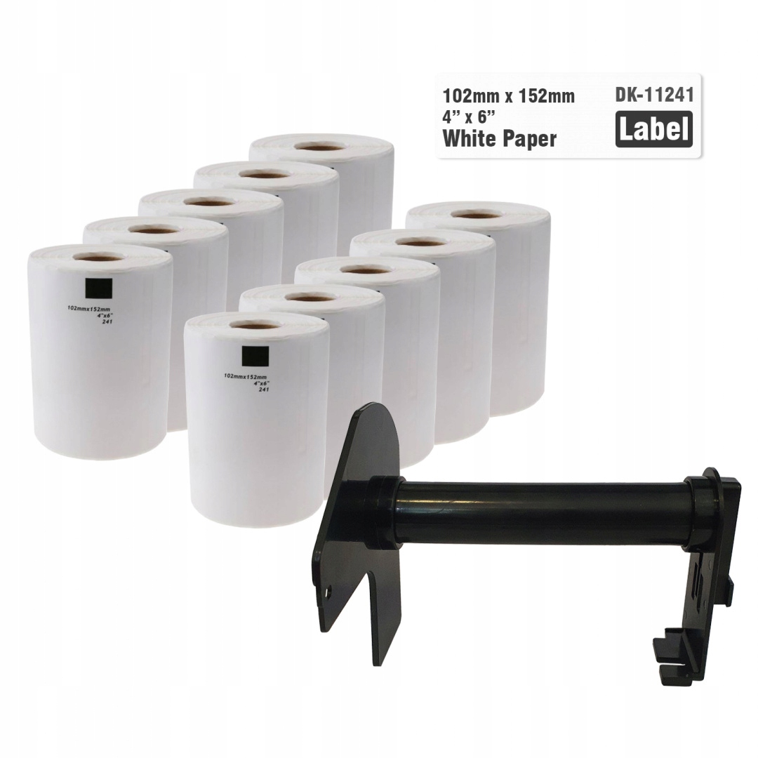 Role Termo etikety pro Brother DK-11241 102x152 mm 10 rolí držák