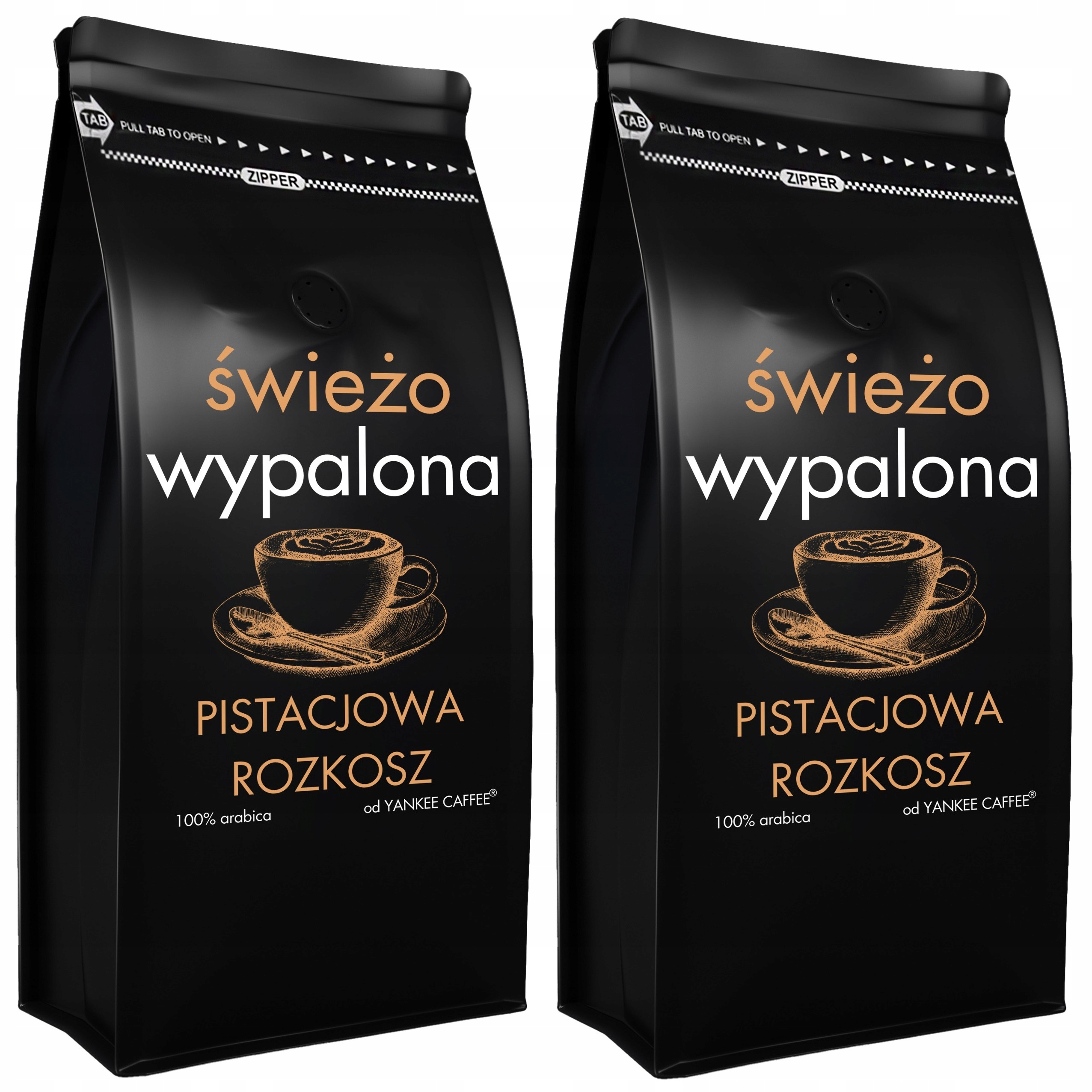 Levně Káva zrnková 2x1 kg Čerstvě Pražená 100% Arabica příchuť Pistáciová