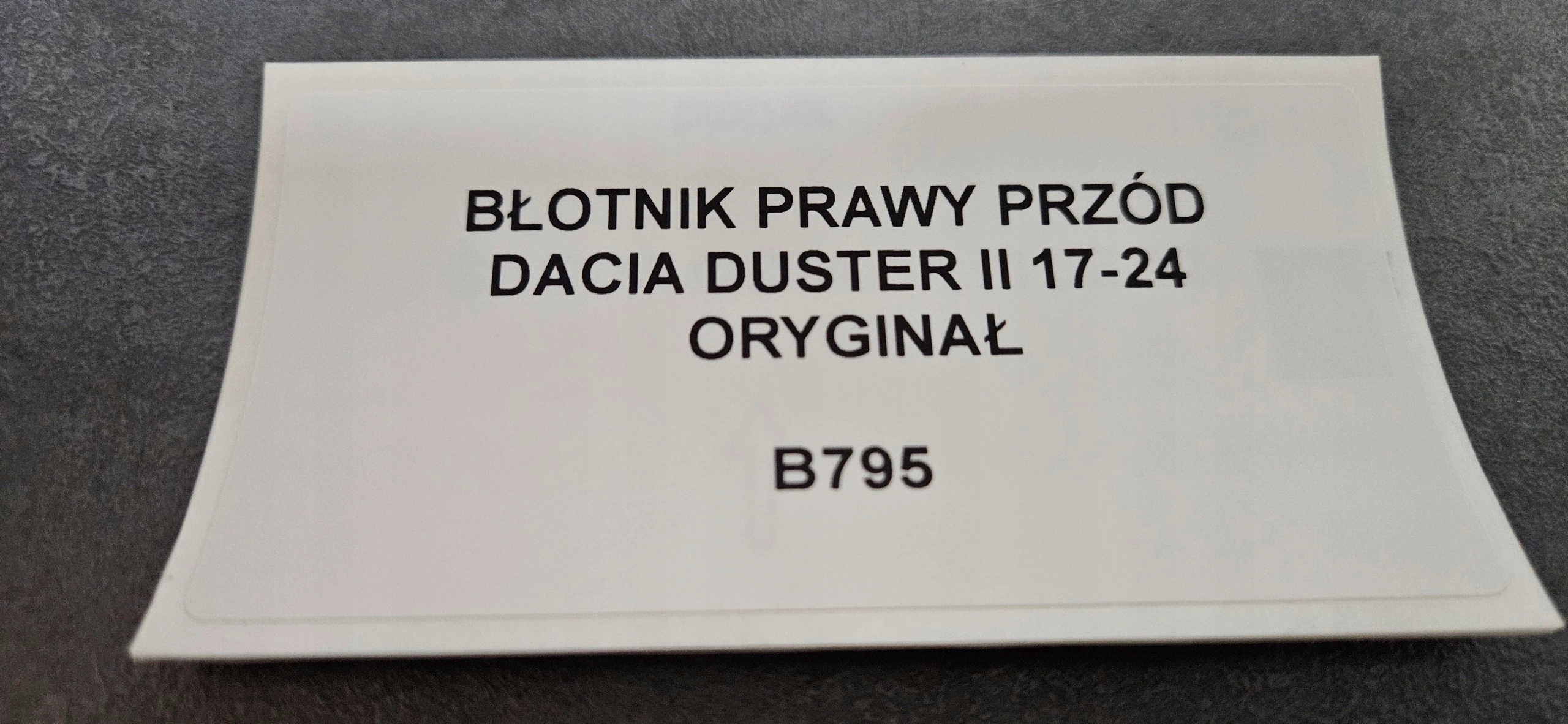 fender right front DACIA DUSTER II 17-24