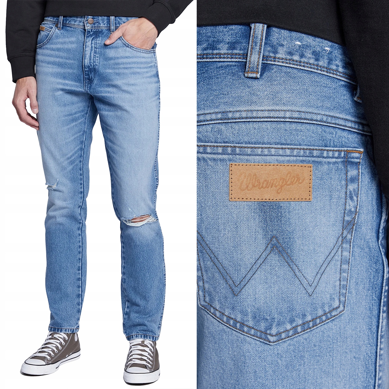 Wrangler Texas Taper zúžené džínové kalhoty bez strečové díry W32 L32