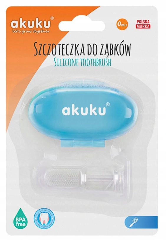 AKUKU SZCZOTECZKA DO ZĘBÓW I MASAŻU DZIĄSEŁ + ETUI Marka Akuku