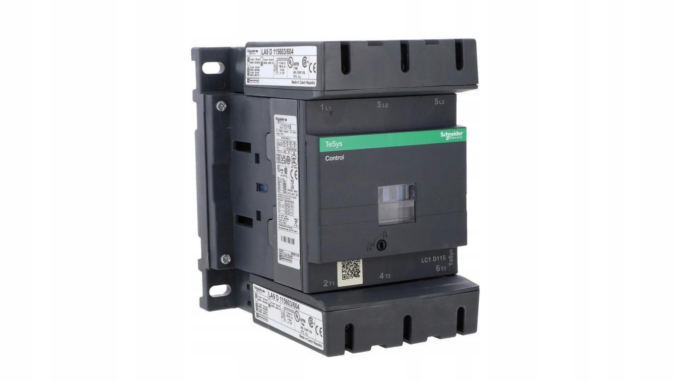 Stycznik Mocy Schneider TeSys Deca 115A 24V DC LC1D115BD 3P 1Z+1R LC1D115BD