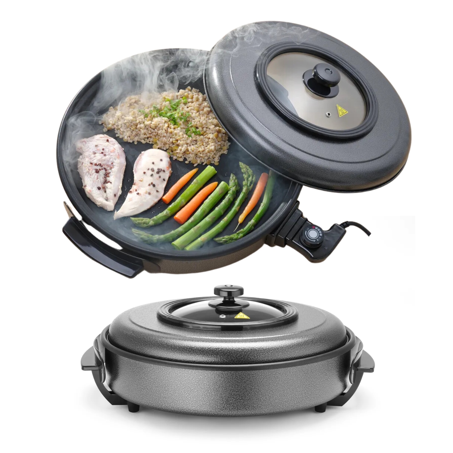 Elektrická pánev Hendi 40 cm Nepřilnavá multipánev 40 cm 1400 W