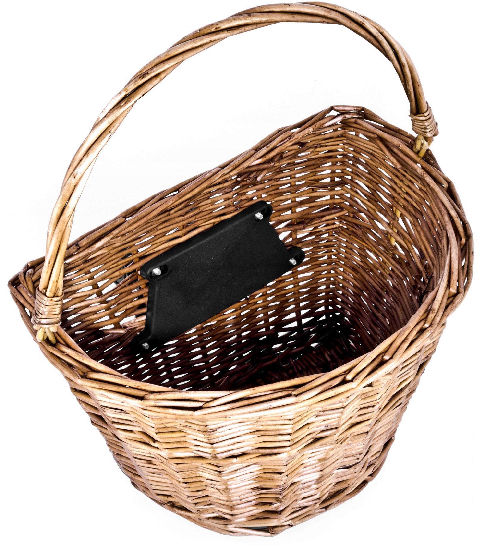 Koszyk wiklinowy NA ROWER ROWEROWY click KOLORY Montaż click