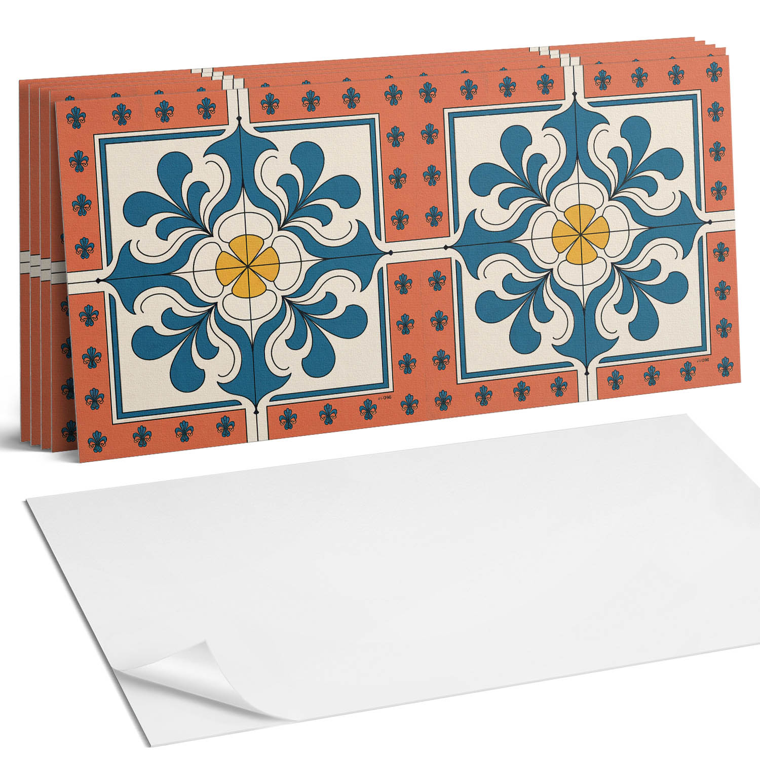 Sada dlaždíc Vinyl Pvc Folkové kvety v atraktívnom vzore 6 x 60 x 30 cm