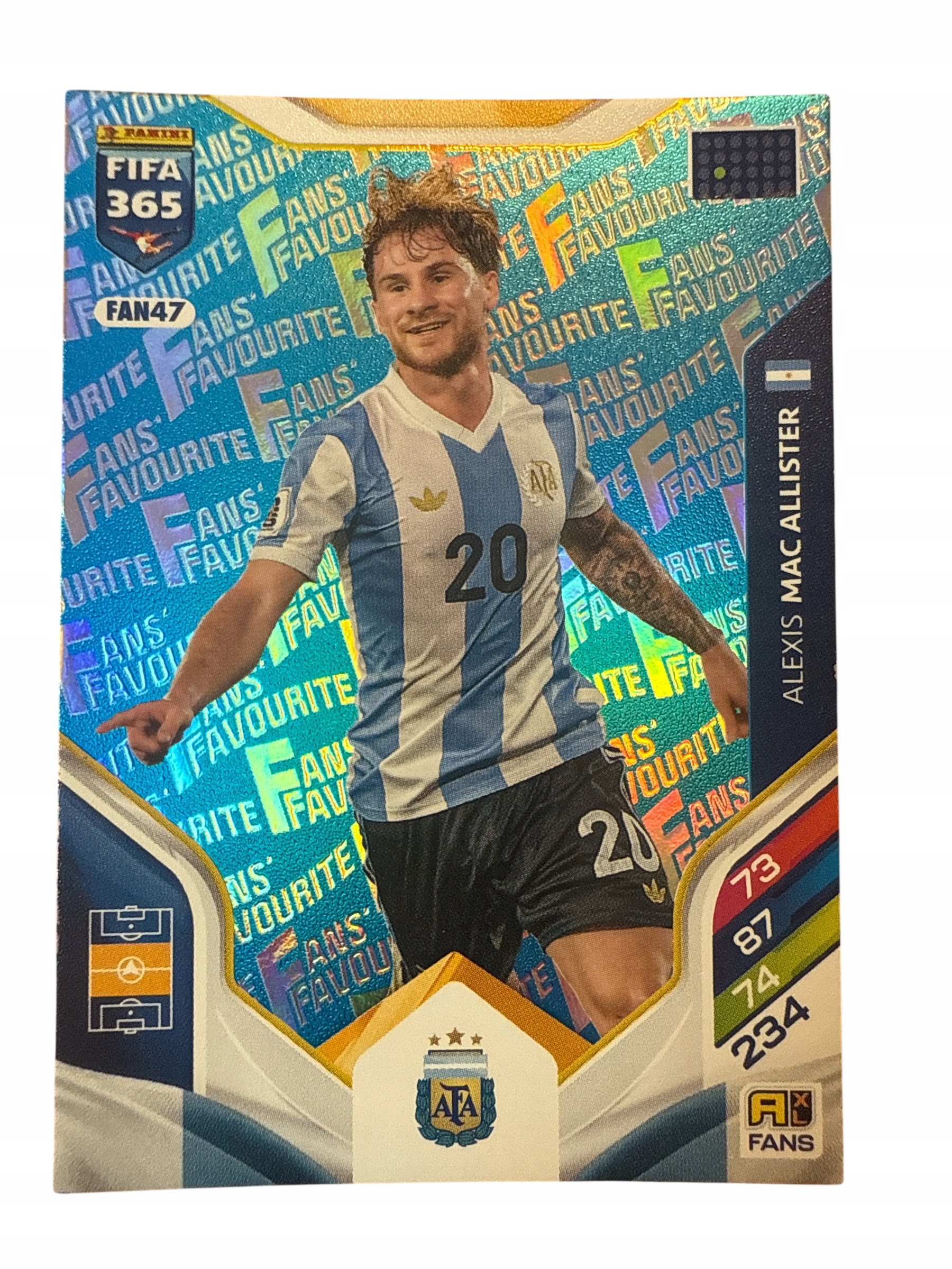 Fifa 365 2026 Adrenalyn XL Panini Fans FAN47 Mac Allister niebieska blue