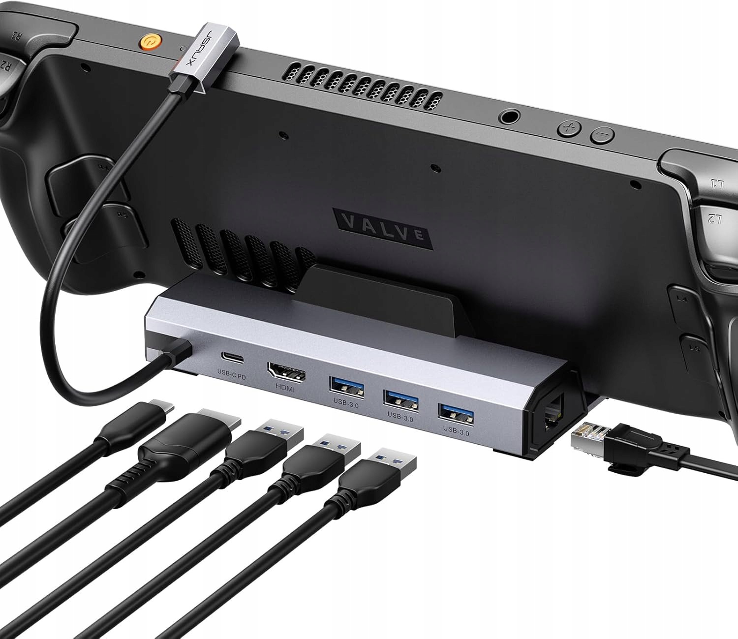 Jsaux Dokovací Stanice Steam Deck 6V1 Hdmi 4K 60HZ Gigabit Ethernet Usb