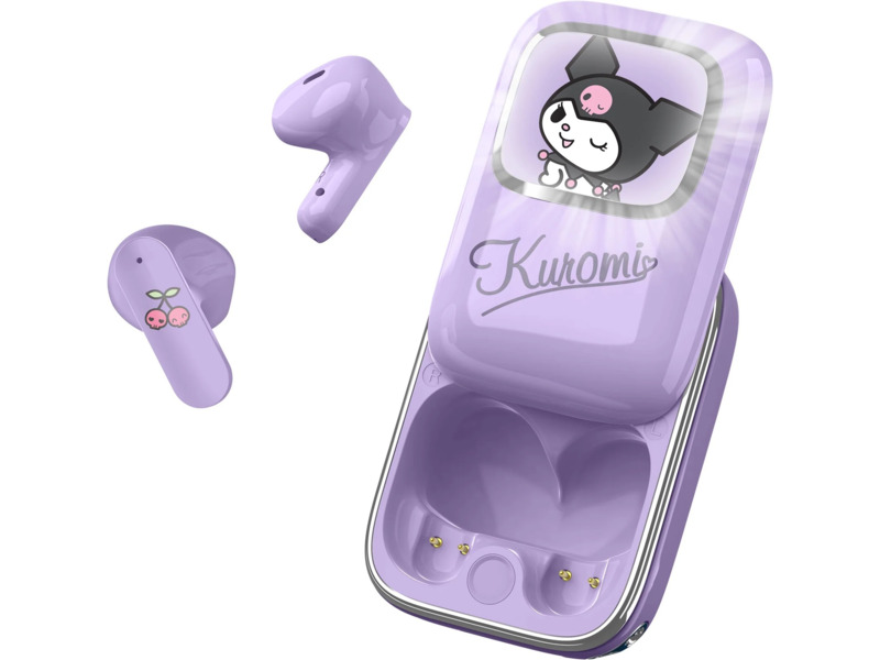 OTL Technologies Kuromi TWS Slide Earphones Douszne Bluetooth 5.3 Fioletowy