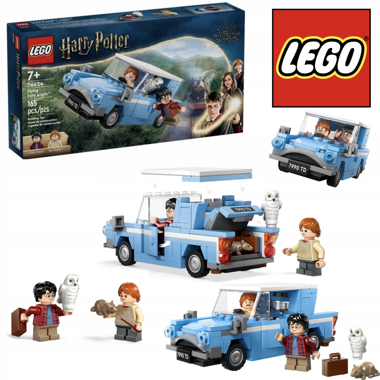 Zestaw Lego Harry Potter Latający Ford Anglia Samochód 76424 Klocki 2024