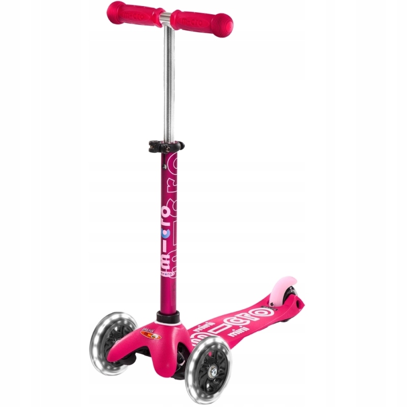 HULAJNOGA MINI MICRO DELUXE LED PINK MMD075 Rama Plastikowa