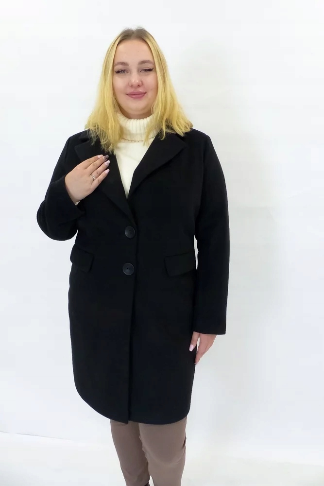 Dámská zimní bunda diplomatka s knoflíky, černá, velikost 40