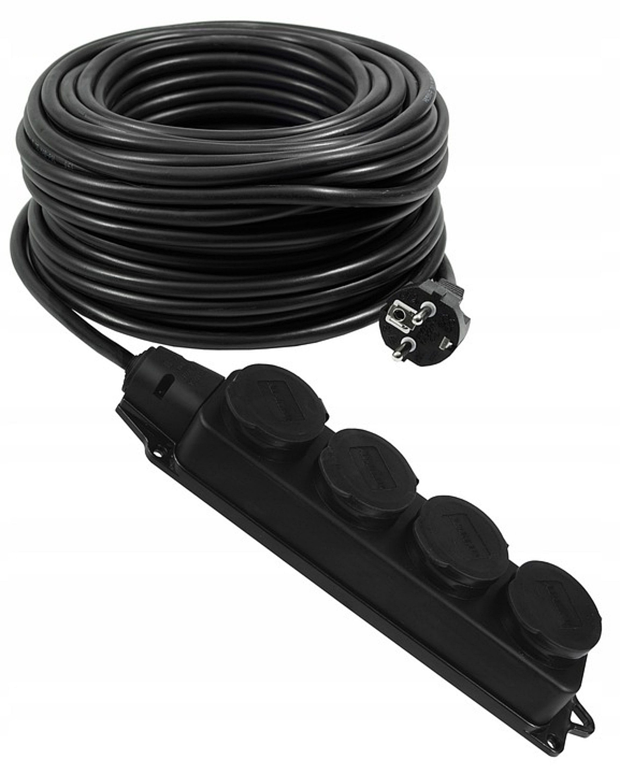 

Przedłużacz Polski 2M 3X2,5 Rozgałęźnik Gumowy X4