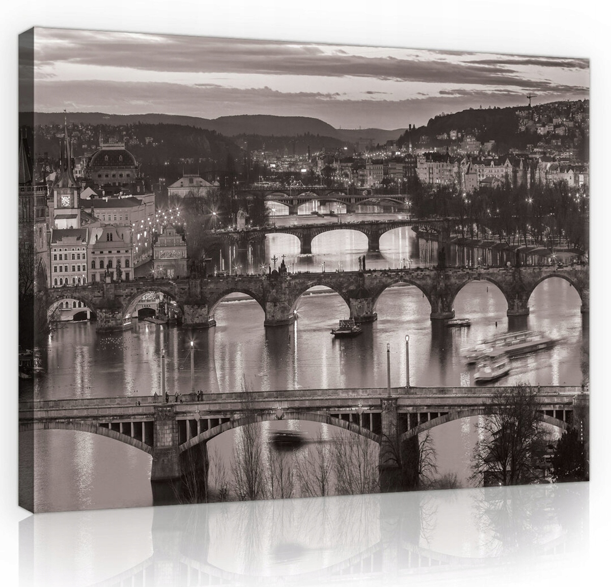 Obraz Na Plátně Canvas 80x60 Praha Most Vltava