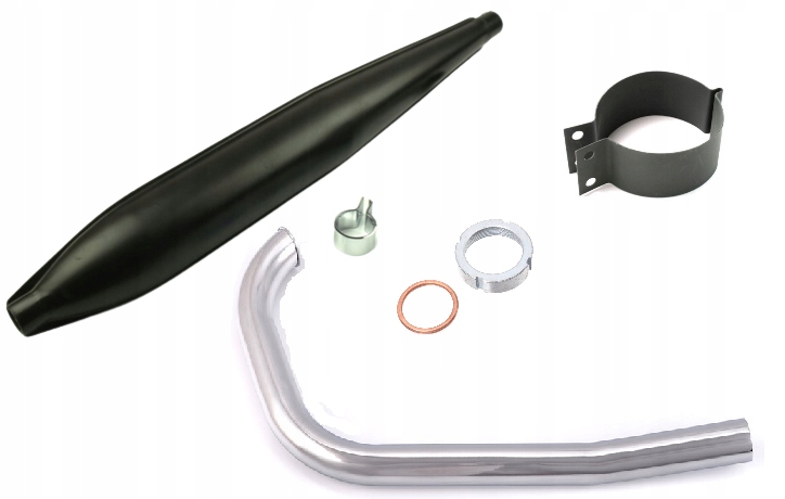 Nový Polský Komplet Výfukových Souprav Tlumič Wsk 125 B3 Jednorámkový