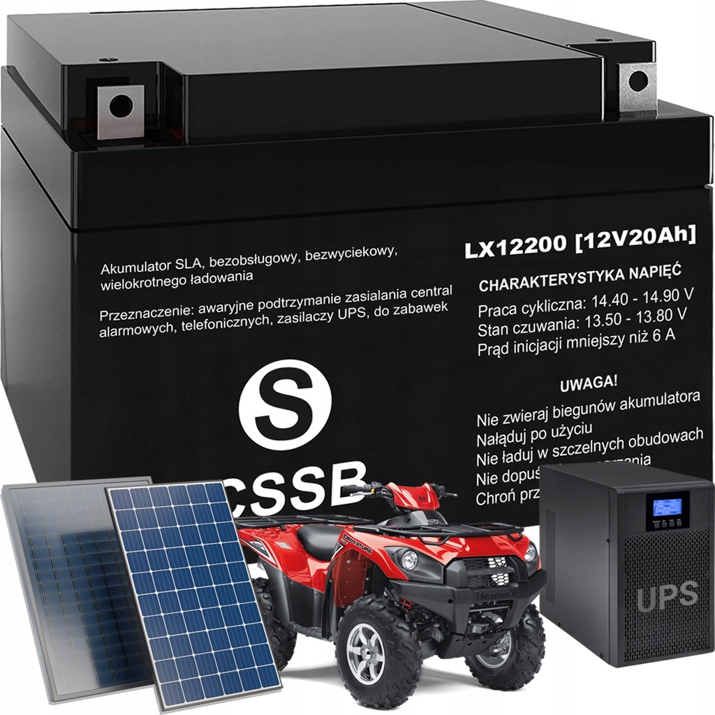 Gelový Akumulátor Bezúdržbový Sla 12V 20Ah Hračky Sekačky Quady Ups