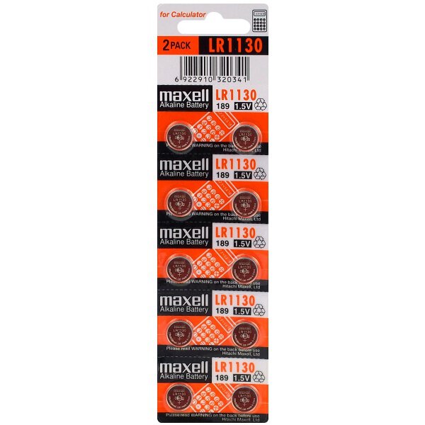 

10x bateria mini Maxell G10 LR1130 189 AG10