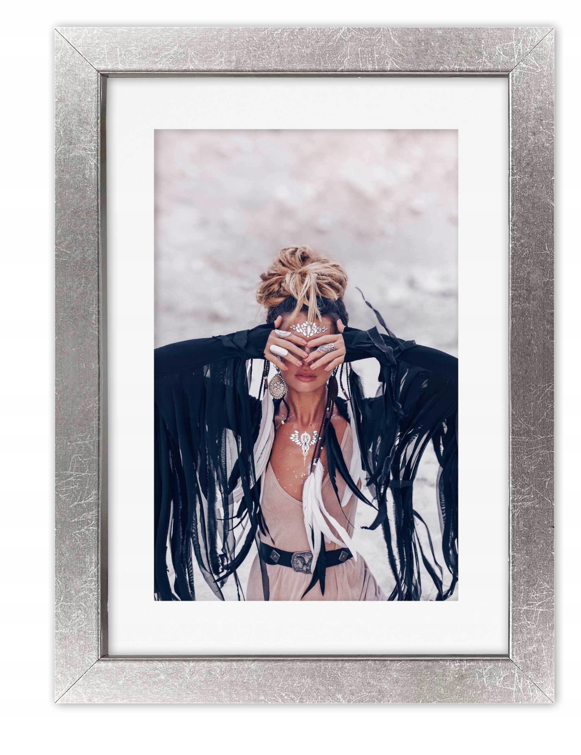 Ramka A4 21x29,7 p-partout 15x21 Italia srebrna