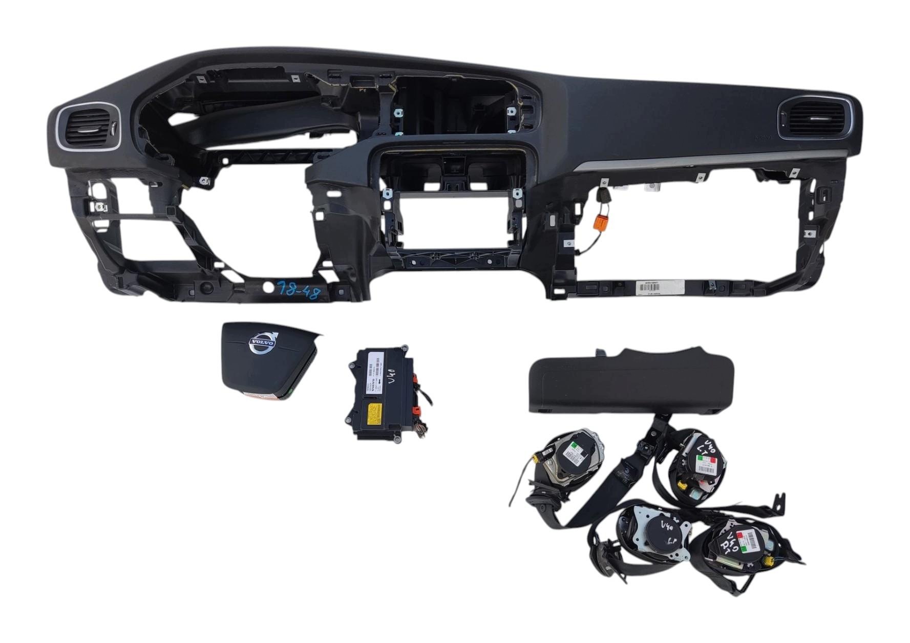 dashboard console airbag airbag tension belts SENSOR VOLVO V40 II 2012-2016