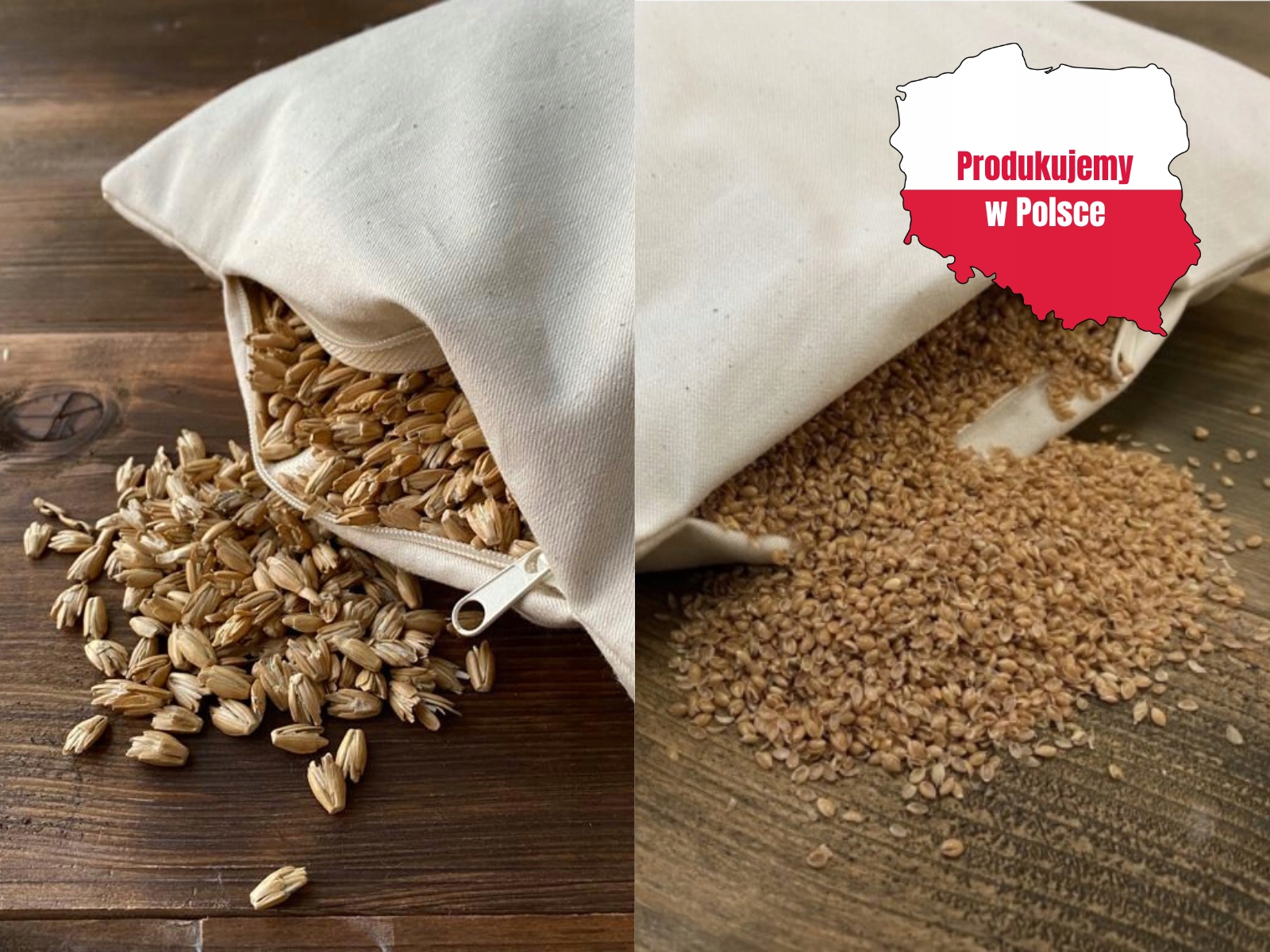 Polský Polštář 50x70 Oboustranný z prosa špaldová slupka prosa orkiš