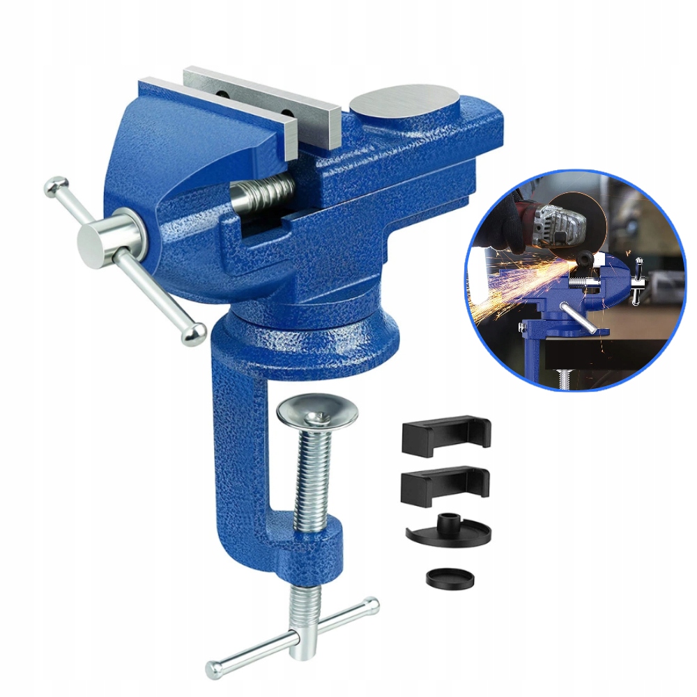 Imadło obrotowe stołowe przykręcane modelarskie 80 mm