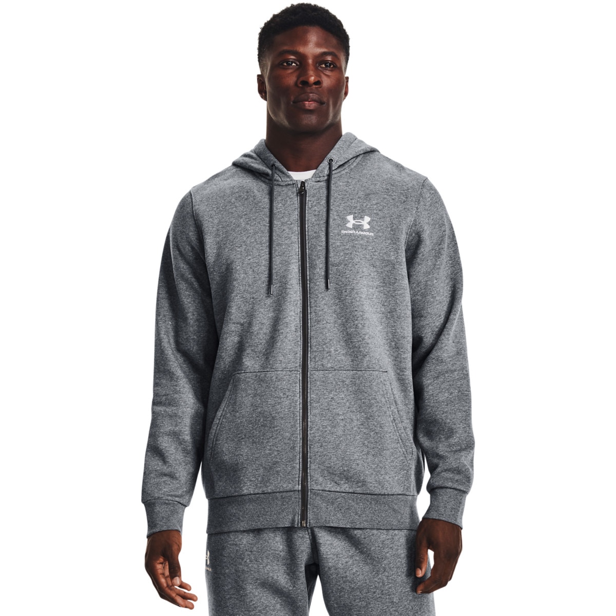 Męska bluza dresowa Under Armour Ua Icon Fleece Fz Hood Szary melanż XXL
