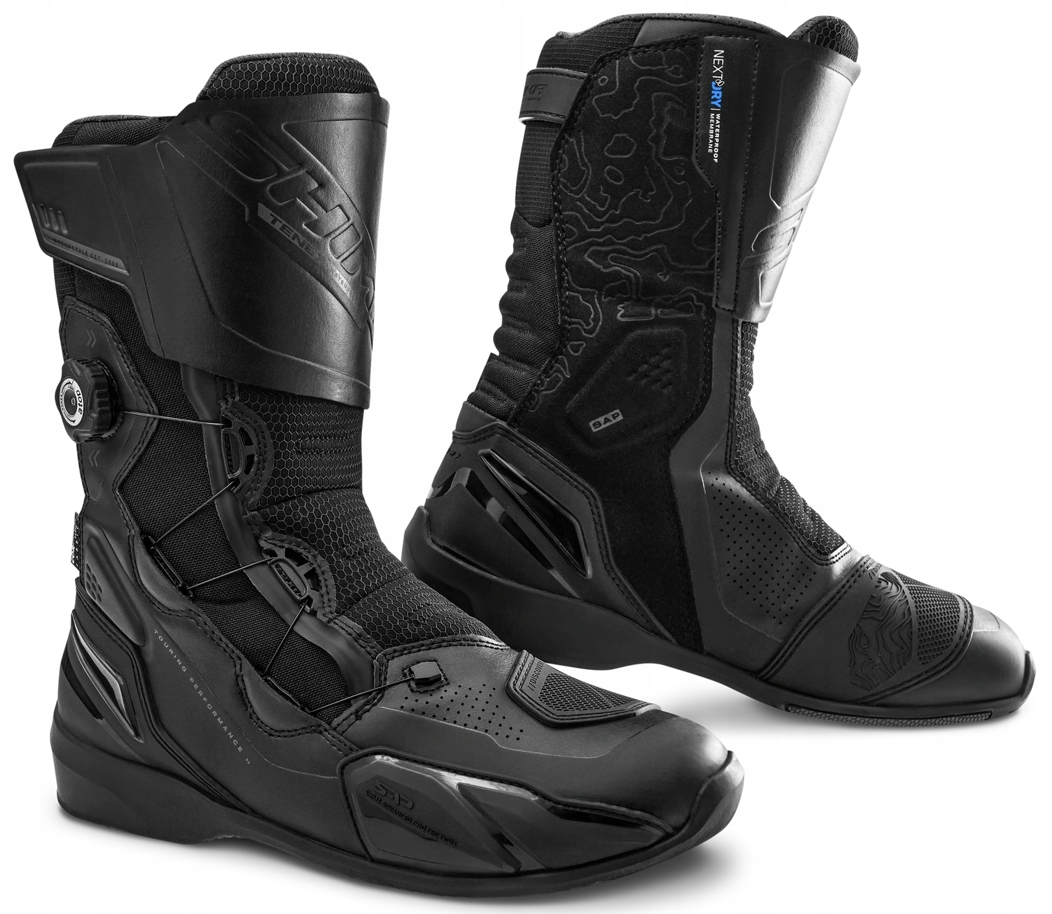 Shima Tenex Wp Men Black Pánske Motocyklové Topánky, Nepremokavé, Nepremokavé