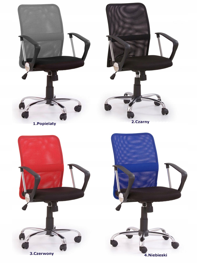 FOTEL OBROTOWY BIUROWY POPIEL DO PRACOWNI == SZARY Kolekcja Elior