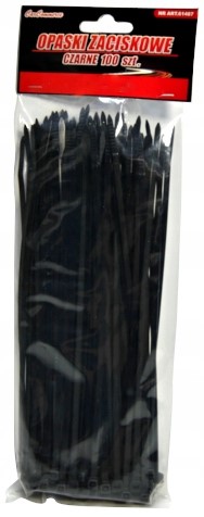 OPASKI ZACISKOWE(TRYTKI) 100X2,5MM CZARNE(100S
