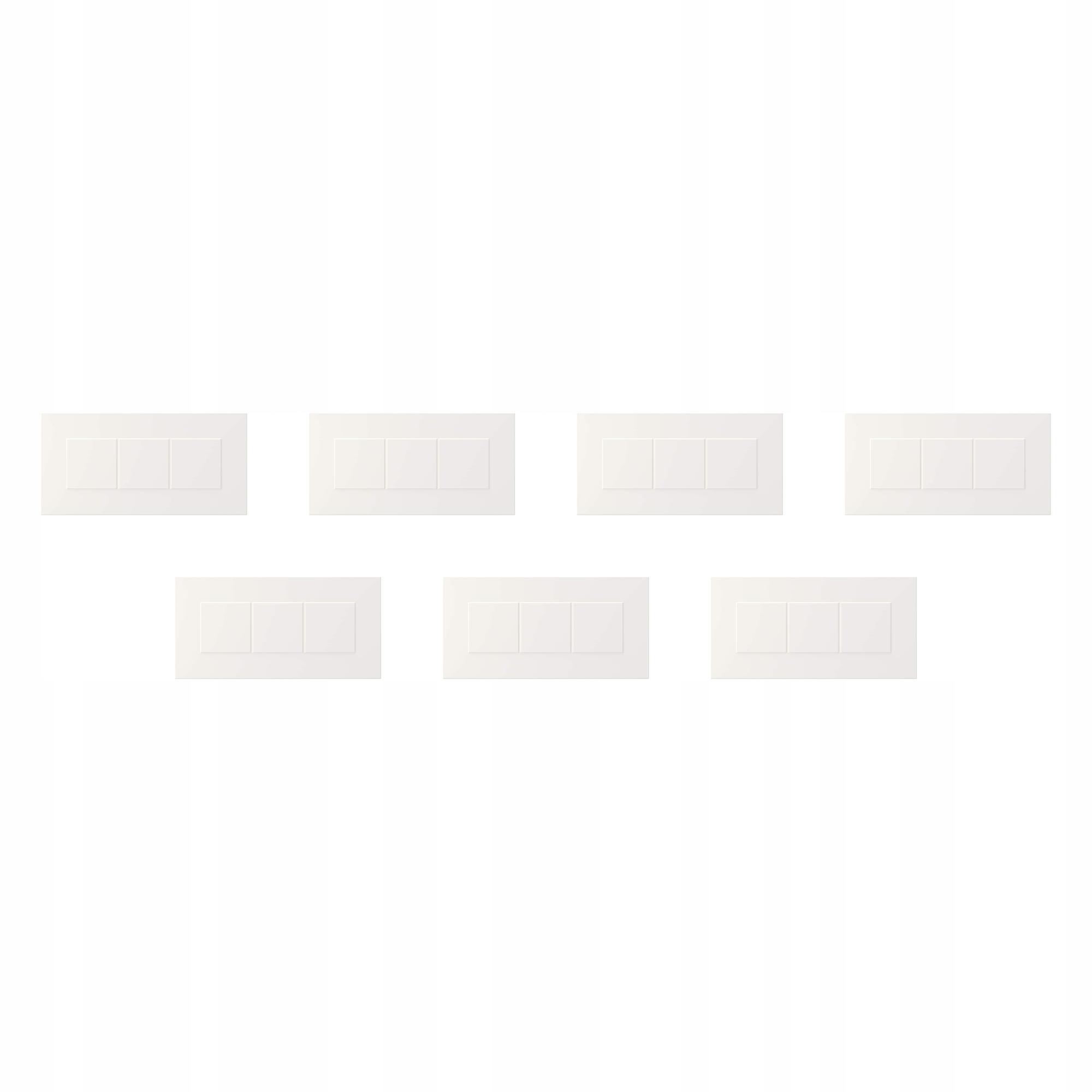 7 szt. Front szuflady 40x20 cm bialy Stensund