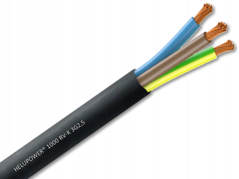Napájecí kabel 3x2,5 Rv-k Cu vnější zemní Helukabel 10 m