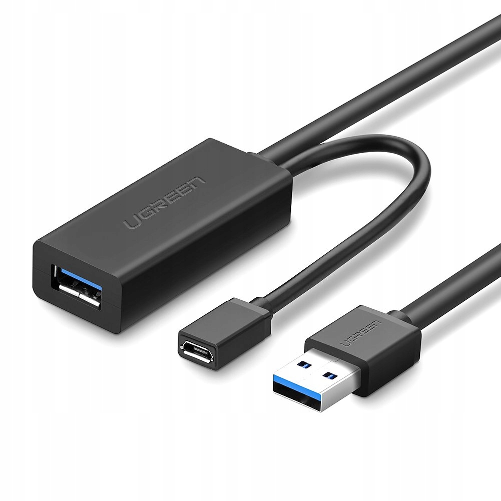 Kabel Ugreen US175 Usb 3. 0 przedłużający micro Usb 5m (czarny) Ugreen