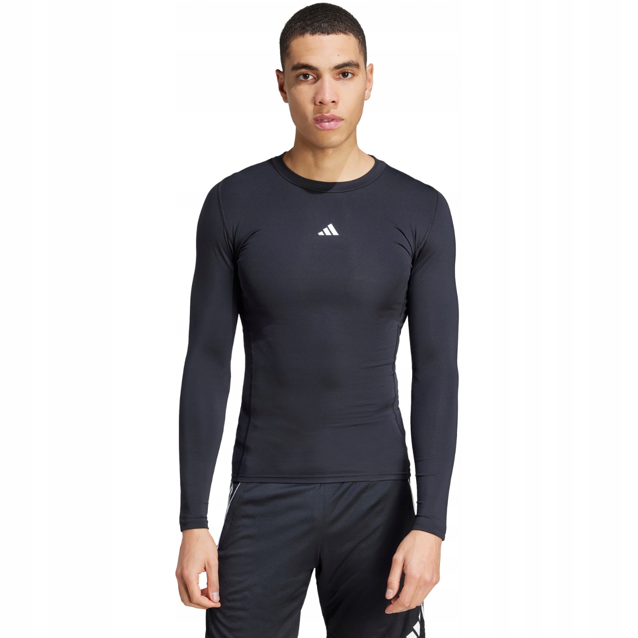 Tričko pánské adidas Techfit Long Sleeve černé vel. M