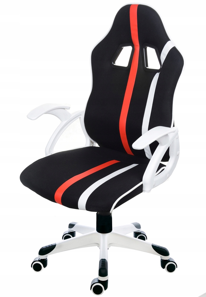 FOTEL GRACZA MATERIAŁ TKANINA CZARNY SPORTOWY EAN (GTIN) 5902751542400